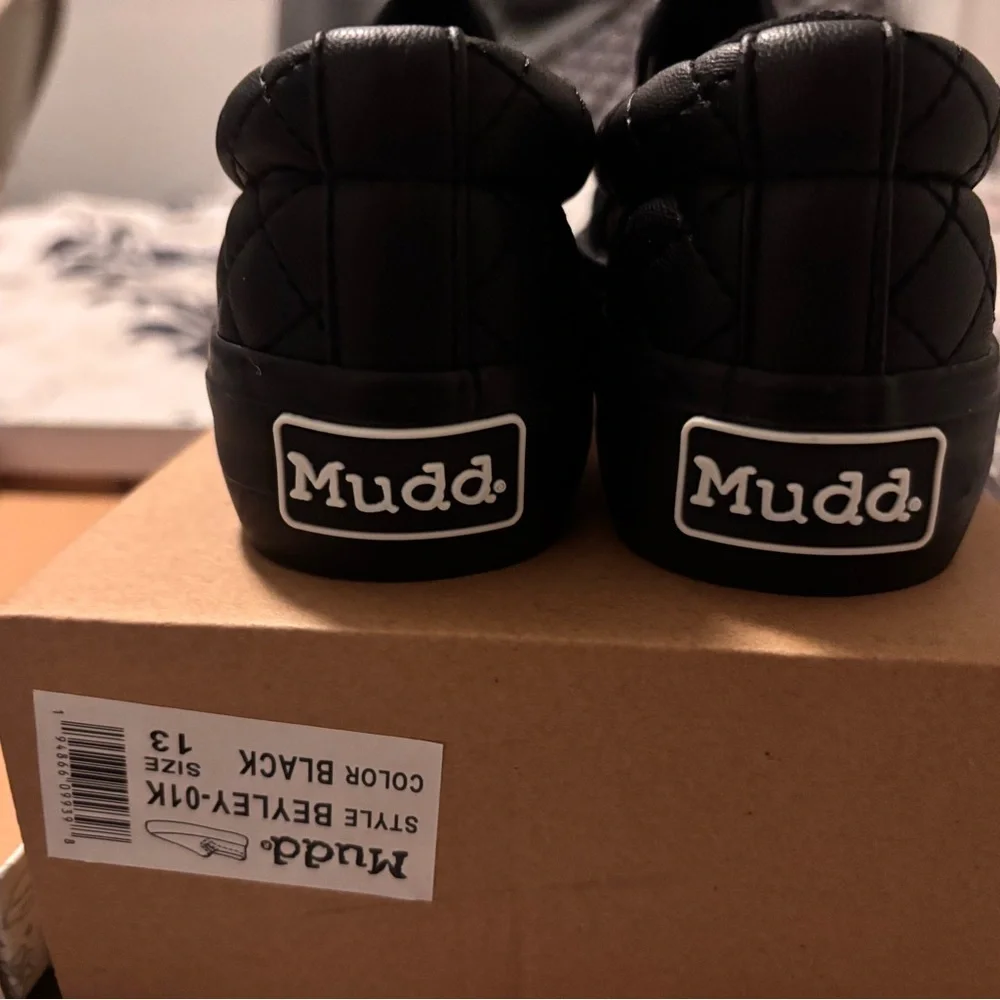 Mudd Quilted Black Kid’s Slip-On Loafers - New with Box